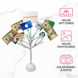 Money Tree Gift Card Holder with 10 Clips and LED Lighted Tips