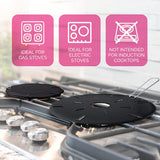 Cast Iron Heat Diffuser/Flame Reducer Plate for Gas Stove - 2 Sizes Included