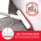 Grout Scrub Brush with Long Extendable Telescopic Handle for Kitchen, Shower, Tub, Tile