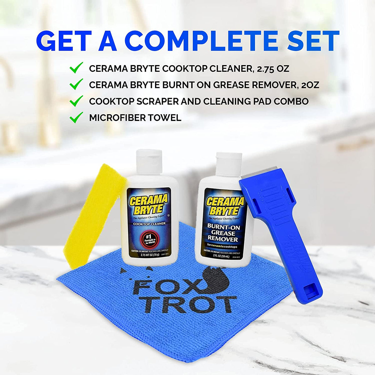 Stainless Steel and Polish Cleaning Kit With Microfiber & Scrub –  FoxTrotLiving