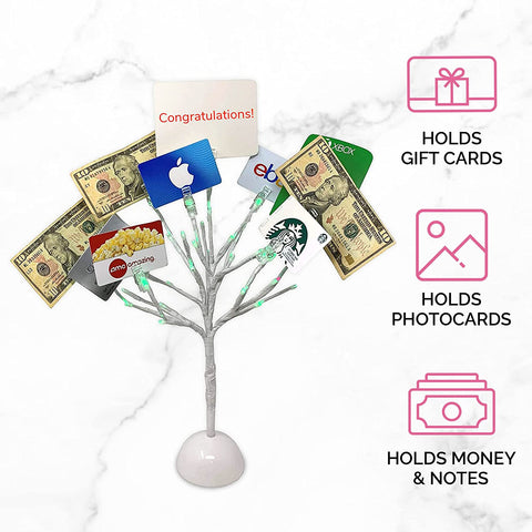money tree gift card exchange MEIN SCHATZ Money Tree Gift Card Holder with 10 Clips and LED Lighted Tips