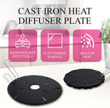 Cast Iron Heat Diffuser/Flame Reducer Plate for Gas Stove - 2 Sizes Included