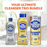 Bar Keepers Friend Cleanser Trio Bundle for Cleaning Cookware, Kitchen, Bathroom & Cooktop