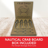 Crab And Lobster Cracker Set – Nautical Crab Board Box Included
